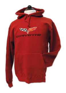 C6 Corvette Hooded Sweatshirt - Red
